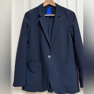 Kit & Ace Navy Blue Ride One Button Stretch Blazer Size 6